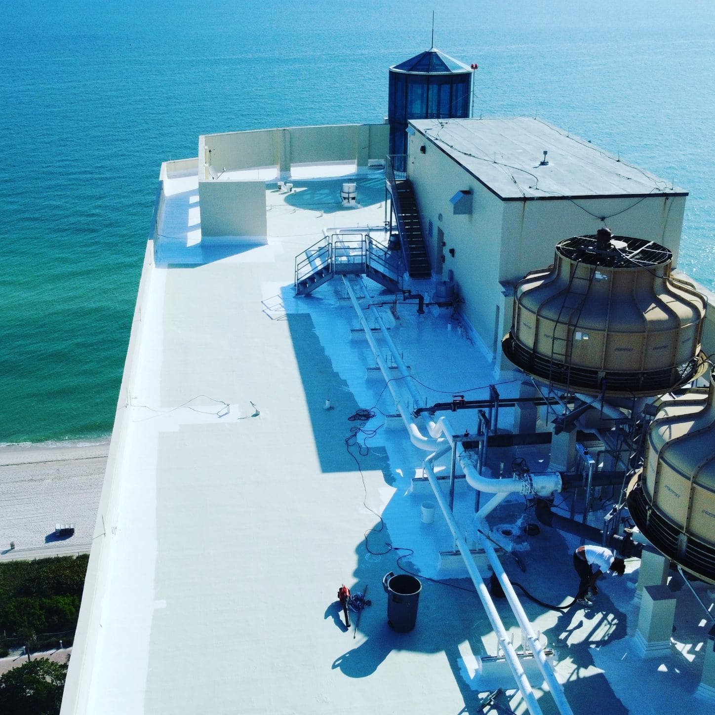 Miami Beach High-Rise Silicon Roof Coating Success image